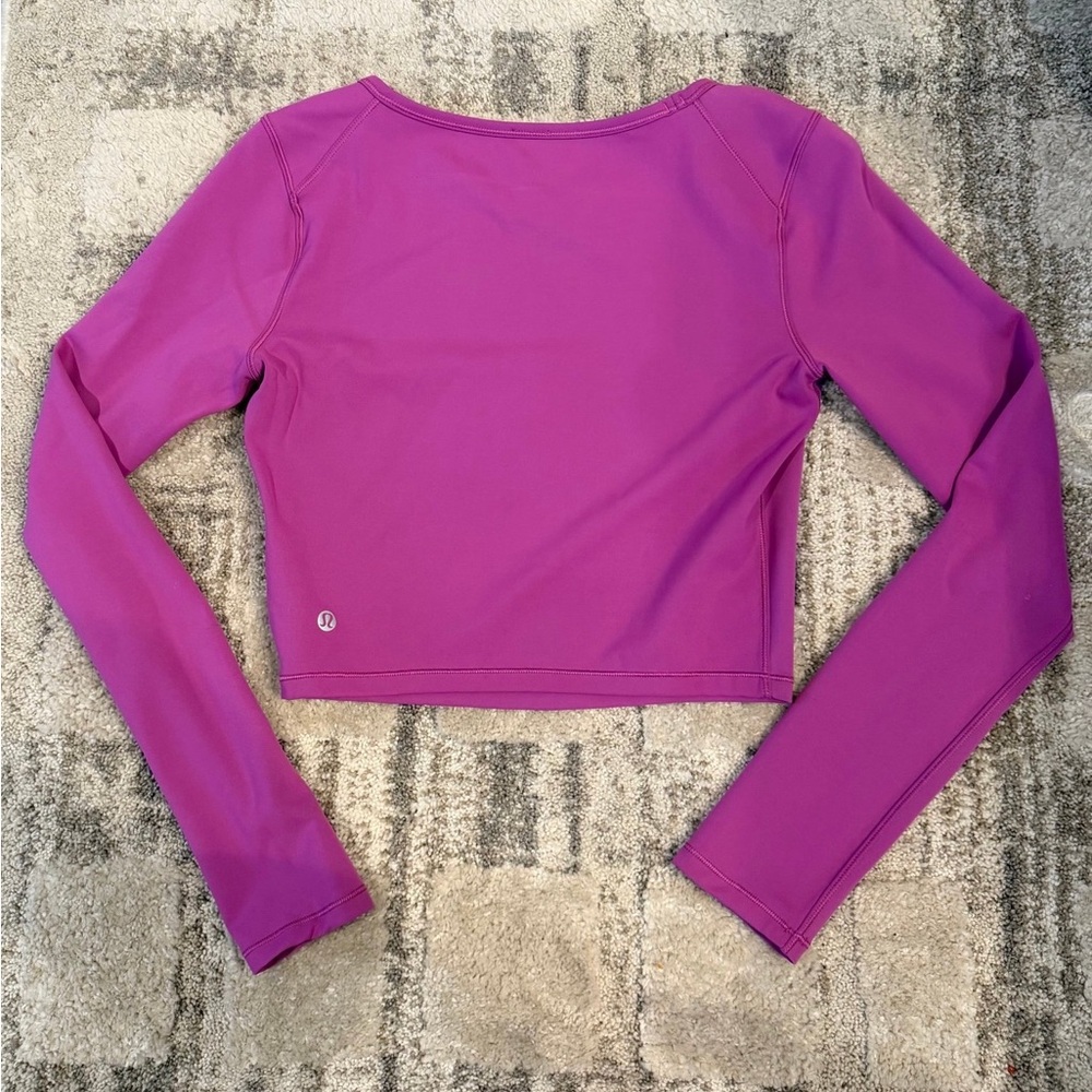 Lululemon Wunder train long sleeve shirt vivid plum
